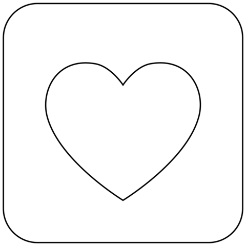 Heart Decoration Emoji Coloring Page